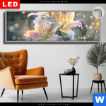 Leuchtbild Dia Lilien Im Morgenlicht Panorama Produktvorschau mit dem Bild Lilien im Morgenlicht im Format Panorama.
