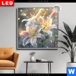Leuchtbild Dia Lilien Im Morgenlicht Quadrat Produktvorschau mit dem Bild Lilien im Morgenlicht im Format Quadrat.