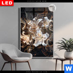 Leuchtbild Dia Lilien In Goldenem Rauch Hochformat Produktvorschau mit dem Bild Lilien in goldenem Rauch im Format Hochformat.