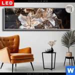 Leuchtbild Dia Lilien In Goldenem Rauch Panorama Produktvorschau mit dem Bild Lilien in goldenem Rauch im Format Panorama.