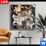 Leuchtbild Dia Lilien In Goldenem Rauch Quadrat Produktvorschau mit dem Bild Lilien in goldenem Rauch im Format Quadrat.