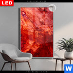 Leuchtbild Dia Liquid Marmor Rot Hochformat Produktvorschau mit dem Bild Liquid Marmor rot im Format Hochformat.