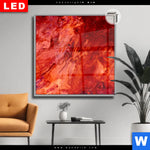 Leuchtbild Dia Liquid Marmor Rot Quadrat Produktvorschau mit dem Bild Liquid Marmor rot im Format Quadrat.