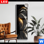 Leuchtbild Dia Liquid Marmor Schwarz Gold Schmal Produktvorschau mit dem Bild Liquid Marmor Schwarz Gold im Format Schmal.