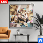 Leuchtbild Dia Loewe Koenig Der Tiere Quadrat Produktvorschau mit dem Bild Löwe - König der Tiere im Format Quadrat.