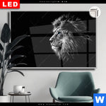 Leuchtbild Dia Loewe Mit Blauen Augen Querformat Produktvorschau mit dem Bild Löwe mit blauen Augen im Format Querformat.