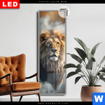 Leuchtbild Dia Loewe Mit Goldenen Fluegeln Schmal Produktvorschau mit dem Bild Löwe mit goldenen Flügeln im Format Schmal.