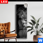 Leuchtbild Dia Loewe Schwarzweiss Schmal Produktvorschau mit dem Bild Löwe Schwarzweiß im Format Schmal.