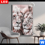 Leuchtbild Dia Loewen Harmonie In Pastell Hochformat Produktvorschau mit dem Bild Löwen - Harmonie in Pastell im Format Hochformat.