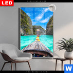 Leuchtbild Dia Longtail Boot Hochformat Produktvorschau mit dem Bild Longtail-Boot im Format Hochformat.