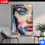Leuchtbild Dia Loretta Abstrakt Patchwork Art Hochformat Produktvorschau mit dem Bild Loretta - Abstrakt Patchwork Art im Format Hochformat.