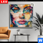 Leuchtbild Dia Loretta Abstrakt Patchwork Art Quadrat Produktvorschau mit dem Bild Loretta - Abstrakt Patchwork Art im Format Quadrat.