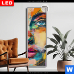 Leuchtbild Dia Loretta Abstrakt Patchwork Art Schmal Produktvorschau mit dem Bild Loretta - Abstrakt Patchwork Art im Format Schmal.