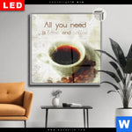 Leuchtbild Dia Love Coffee Quadrat Produktvorschau mit dem Bild Love & Coffee im Format Quadrat.