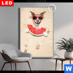 Leuchtbild Dia Lustiger Hund Am Strand Hochformat Produktvorschau mit dem Bild Lustiger Hund am Strand im Format Hochformat.