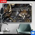 Leuchtbild Dia Luxurioeser Fuchs Mit Blumen Querformat Produktvorschau mit dem Bild Luxuriöser Fuchs mit Blumen im Format Querformat.