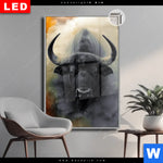 Leuchtbild Dia Maechtiger Bueffel Hochformat Produktvorschau mit dem Bild Mächtiger Büffel im Format Hochformat.