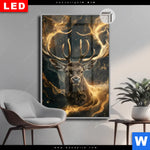 Leuchtbild Dia Magischer Hirsch Im Sternenlicht Hochformat Produktvorschau mit dem Bild Magischer Hirsch im Sternenlicht im Format Hochformat.