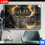 Leuchtbild Dia Magischer Hirsch Im Sternenlicht Querformat Produktvorschau mit dem Bild Magischer Hirsch im Sternenlicht im Format Querformat.