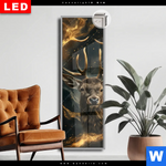 Leuchtbild Dia Magischer Hirsch Im Sternenlicht Schmal Produktvorschau mit dem Bild Magischer Hirsch im Sternenlicht im Format Schmal.