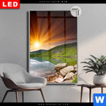 Leuchtbild Dia Majestaetischer Sonnenuntergang Hochformat Produktvorschau mit dem Bild Majestätischer Sonnenuntergang im Format Hochformat.