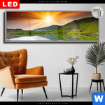 Leuchtbild Dia Majestaetischer Sonnenuntergang Panorama Produktvorschau mit dem Bild Majestätischer Sonnenuntergang im Format Panorama.