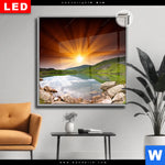 Leuchtbild Dia Majestaetischer Sonnenuntergang Quadrat Produktvorschau mit dem Bild Majestätischer Sonnenuntergang im Format Quadrat.