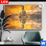Leuchtbild Dia Meditierender Buddha Am See Querformat Produktvorschau mit dem Bild Meditierender Buddha am See im Format Querformat.