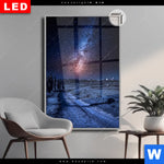 Leuchtbild Dia Milchstrasse Ueber Einem Feldweg Hochformat Produktvorschau mit dem Bild Milchstraße über einem Feldweg im Format Hochformat.