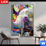 Leuchtbild Dia Moderner Bunter Elefant No 2 Hochformat Produktvorschau mit dem Bild Moderner bunter Elefant No. 2 im Format Hochformat.