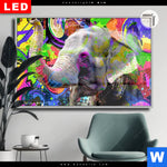 Leuchtbild Dia Moderner Bunter Elefant No 2 Querformat Produktvorschau mit dem Bild Moderner bunter Elefant No. 2 im Format Querformat.