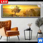 Leuchtbild Dia Morgenspaziergang Panorama Produktvorschau mit dem Bild Morgenspaziergang im Format Panorama.