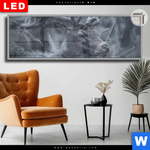 Leuchtbild Dia Mystischer Hirsch Im Nebel Panorama Produktvorschau mit dem Bild Mystischer Hirsch im Nebel im Format Panorama.