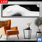 Leuchtbild Dia Nacktheit In Schwarzweiss Panorama Produktvorschau mit dem Bild Nacktheit in Schwarzweiß im Format Panorama.