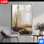 Leuchtbild Dia Naturidylle Birken Im Nebel Hochformat Produktvorschau mit dem Bild Naturidylle - Birken im Nebel im Format Hochformat.