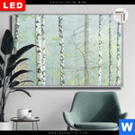 Leuchtbild Dia Nebliger Birkenwald Querformat Produktvorschau mit dem Bild Nebliger Birkenwald im Format Querformat.