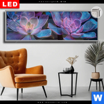 Leuchtbild Dia Neon Sukkulenten Panorama Produktvorschau mit dem Bild Neon Sukkulenten im Format Panorama.