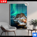 Leuchtbild Dia Nordlichter Hochformat Produktvorschau mit dem Bild Nordlichter im Format Hochformat.