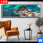Leuchtbild Dia Nordlichter Panorama Produktvorschau mit dem Bild Nordlichter im Format Panorama.