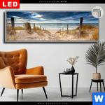 Leuchtbild Dia Nordseekueste Wolken Panorama Produktvorschau mit dem Bild Nordseeküste & Wolken im Format Panorama.