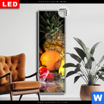 Leuchtbild Dia Obst In Spritzendem Wasser Schmal Produktvorschau mit dem Bild Obst-in spritzendem Wasser im Format Schmal.