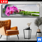 Leuchtbild Dia Orchidee Zensteine Panorama Produktvorschau mit dem Bild Orchidee & Zensteine im Format Panorama.
