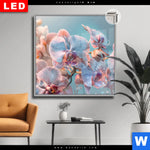 Leuchtbild Dia Orchideenblueten In Pastell Quadrat Produktvorschau mit dem Bild Orchideenblüten in Pastell im Format Quadrat.