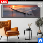 Leuchtbild Dia Ostsee Sonnenuntergang Panorama Produktvorschau mit dem Bild Ostsee Sonnenuntergang im Format Panorama.