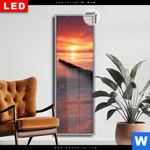 Leuchtbild Dia Ostsee Sonnenuntergang Schmal Produktvorschau mit dem Bild Ostsee Sonnenuntergang im Format Schmal.