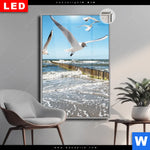 Leuchtbild Dia Ostseekueste Moewen Hochformat Produktvorschau mit dem Bild Ostseeküste & Möwen im Format Hochformat.