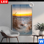 Leuchtbild Dia Ostseestrand Bei Sonnenuntergang Hochformat Produktvorschau mit dem Bild Ostseestrand bei Sonnenuntergang im Format Hochformat.