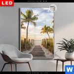 Leuchtbild Dia Palmen Am Strandweg Hochformat Produktvorschau mit dem Bild Palmen am Strandweg im Format Hochformat.