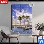 Leuchtbild Dia Palmen Auf Insel Hochformat Produktvorschau mit dem Bild Palmen auf Insel im Format Hochformat.