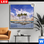 Leuchtbild Dia Palmen Auf Insel Quadrat Produktvorschau mit dem Bild Palmen auf Insel im Format Quadrat.